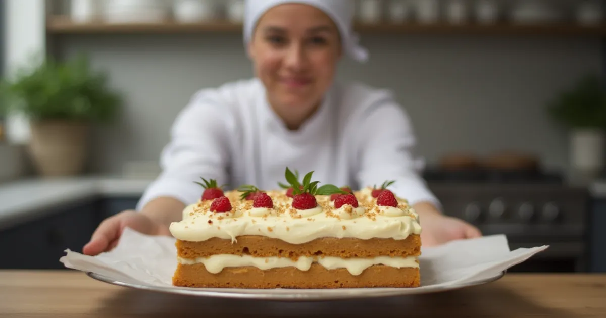 Kefir Sheet Cake Recipe Card